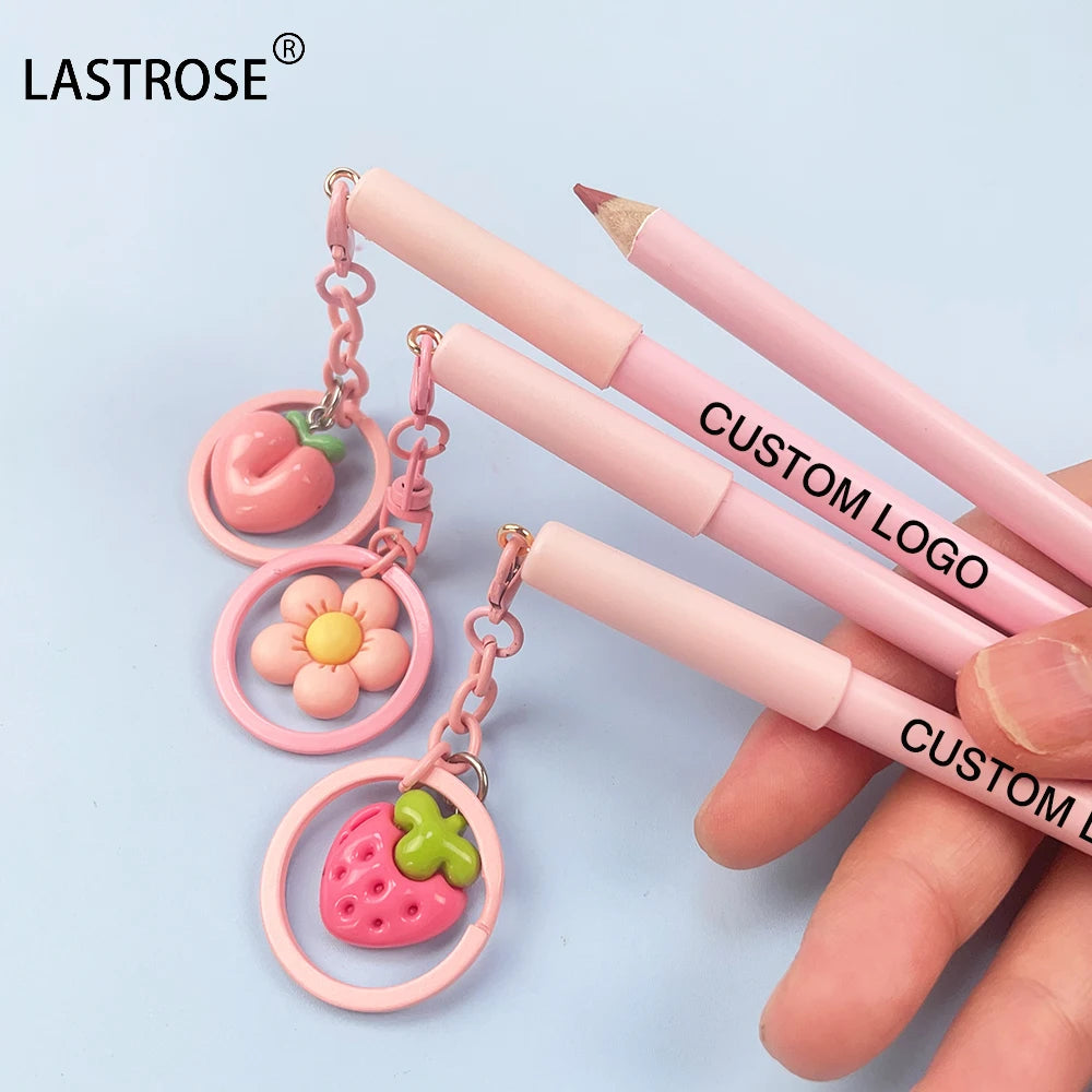 Portable Lip Liner with Keychain with Metal Clip Anti-Loss Detachable Lipliner Cap Case Holder  Lipliner Pencil Vegan Creamy