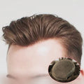 EMEDA Men Toupee Full French Lace Capillary Male Hair Prothesi Blonde Breathable Hair Replacement Systems Wigs Pieces for Man