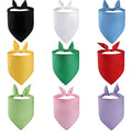 Adjustable 100% Cotton Breathable Dog Bandanas Wholesale Sublimation Washable Pet Triangle Scarf Solid Color Outdoor Use