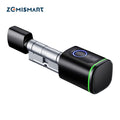 Zemismart DIY Electronic Lock Core TUYA BLE Smart Fingerprint Door Lock Cylinder App Control with Black Key IC for Home Use