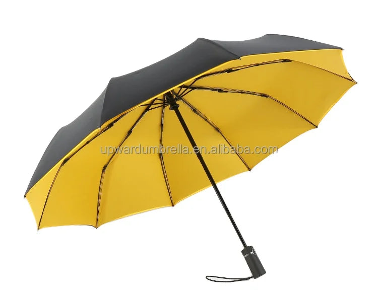 Commercial Umbrella Big 3 Fold Umbrella with 10 Joints Luxury Sun Rain Umbrella