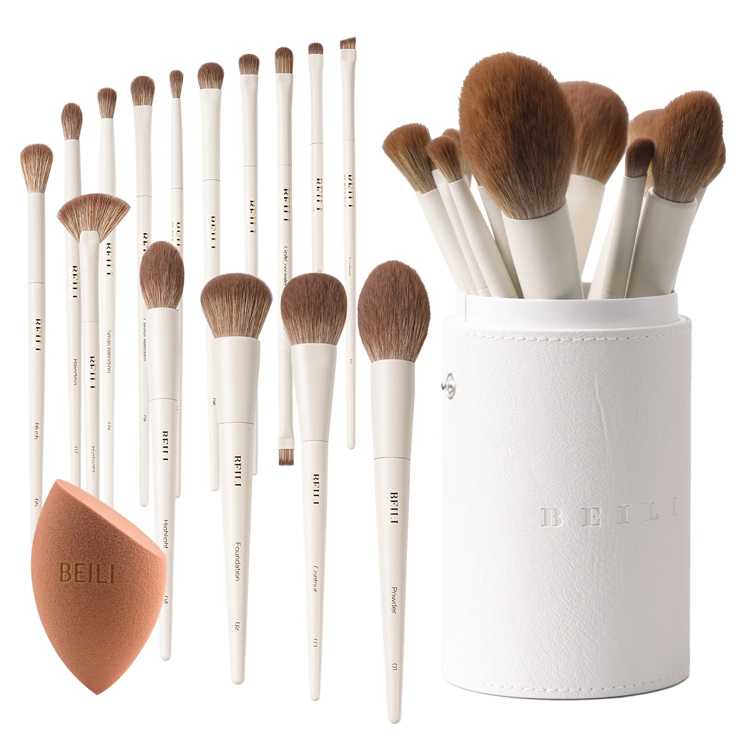 Customizable Glitter Cosmetic Makeup Brushes Set Synthetic Hair Travel-Friendly Professional Makeup Brush Kit with Eco Packaging