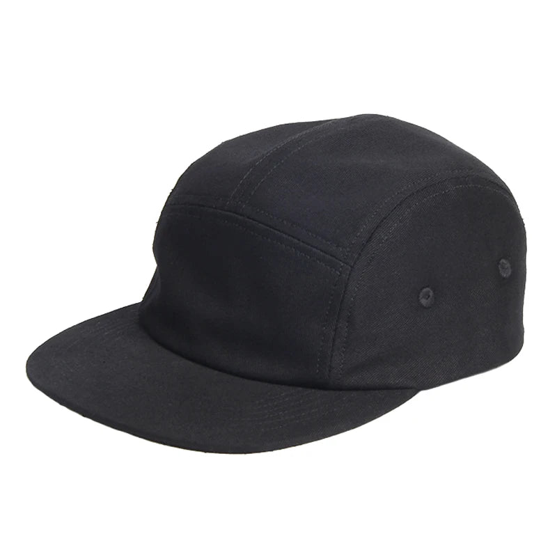 Outdoor Sunproof Folding Baseball Hats Custom logo 5 Panel Sports Hat Soft Top 100% Cotton Snapback Hat