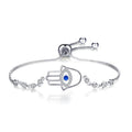 Shiny Zircon Evil Eye Fatima Bracelet God's Hand Luck Bracelet Wholesale