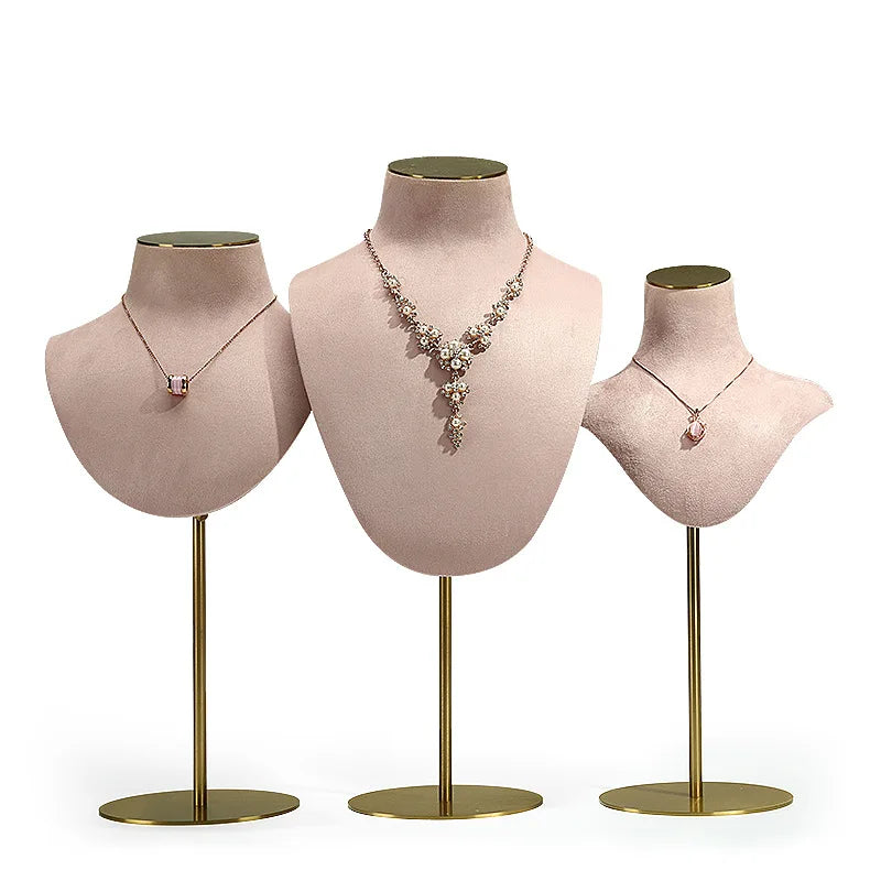 New Design Neck Jewelry Display Rack Metal Necklace Portrait Window Display Jewelry Props