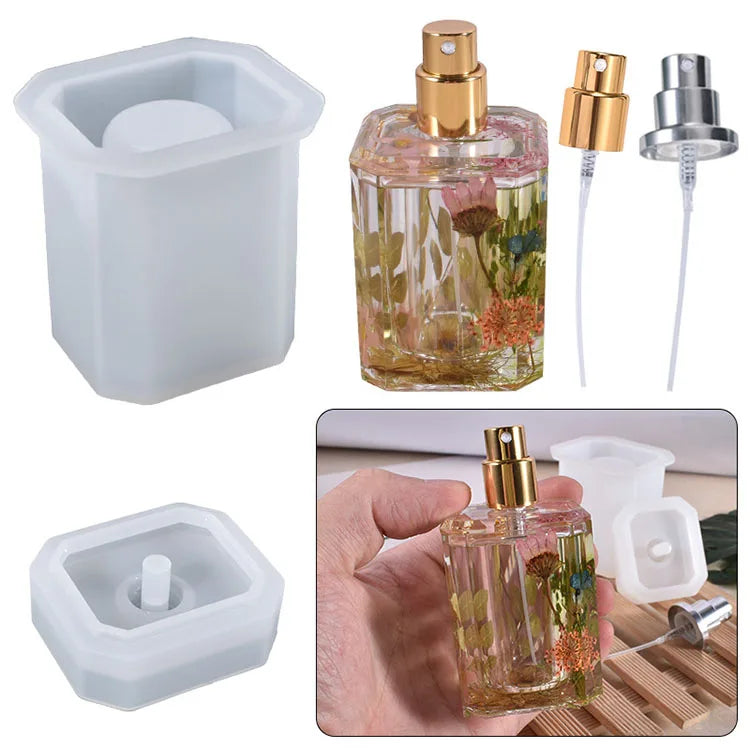 Perfume Scent Bottle Clay Silicone Mold DIY Craft Handmade Aromatherapy Lotion Bottles Epoxy Resin Molds Shower Sprinkler Head