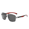 New High Quality Custom Logo Fashion Metal Square Frame Polarized Men Sunglasses