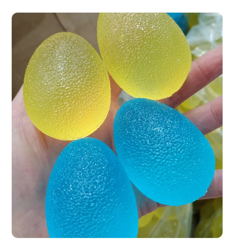 Factory Sale TPE Mix Colors Grip Ball Finger Exerciser Egg Shape Hand Exerciser Grip Ball