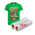 XBH 30CM DTF Transparent/Translucent PET Film Roll 100M 75micron Thickness High Temperature Heat Transfer for Clothing