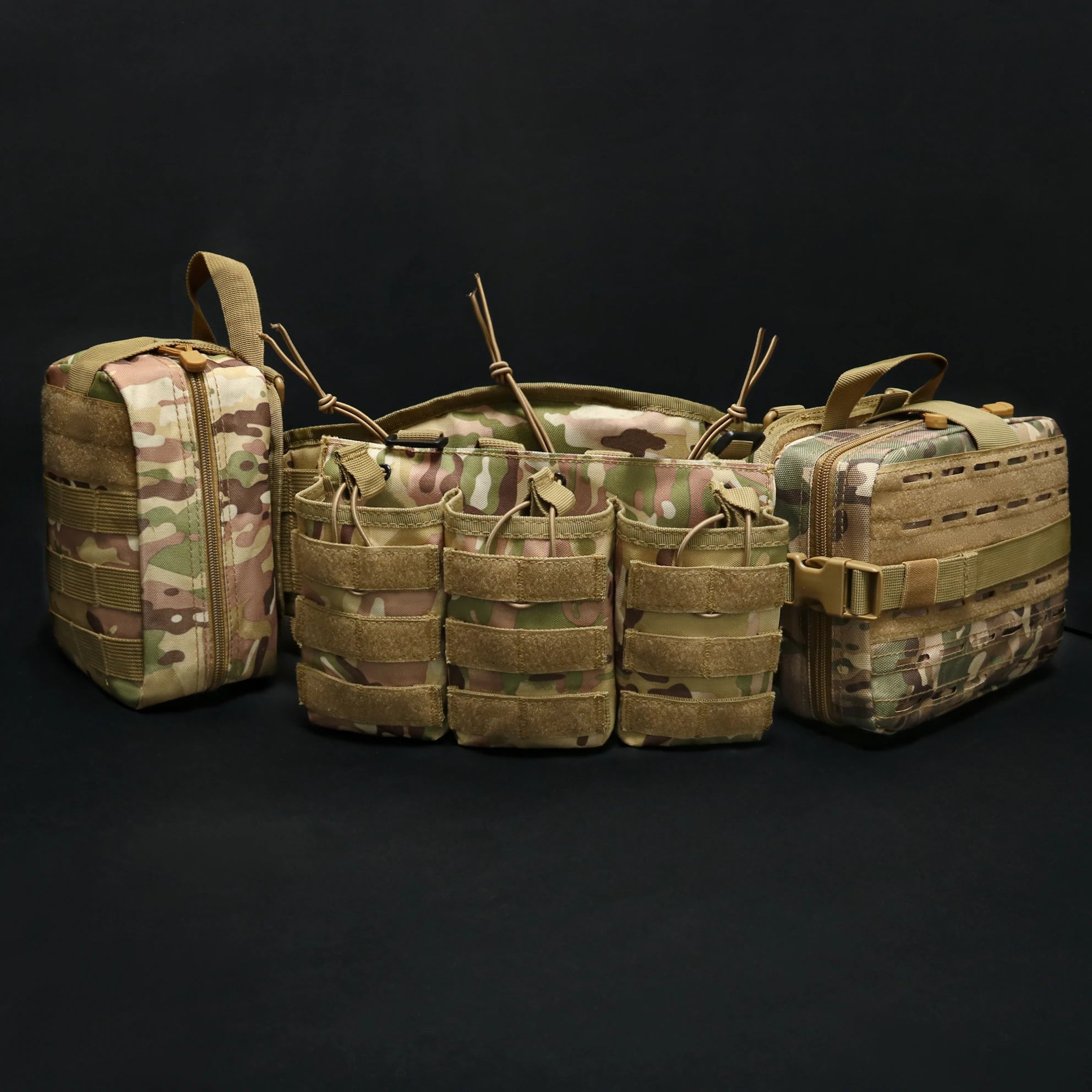 Camouflage Security Tactical Battle Belts for Men Quick Release Rigger Padded Patrol Belt Heavy Duty Belts with Mag Pouches