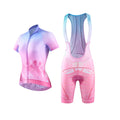 Professional Women's Cycling Clothing Set Plus Size Polyester for Pro Cycling Padded Shorts with Shirt Sublimation Print