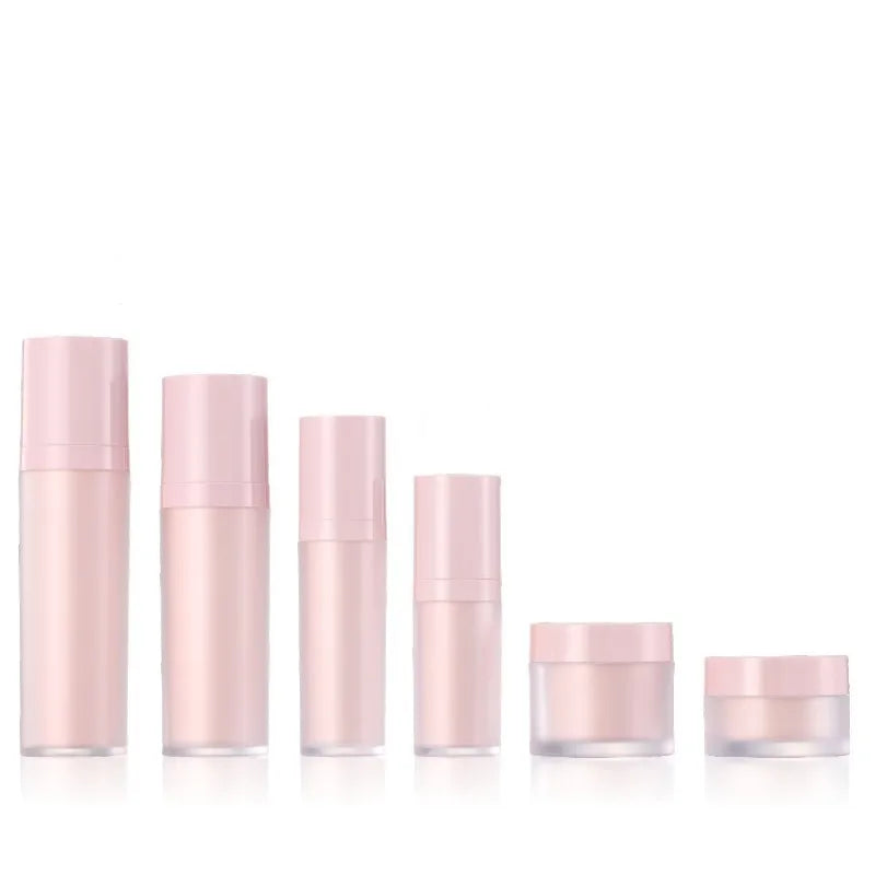 Factory Direct Supply White Inner 100ml Emulsion Cream Jar Plastic pink Body Lotion Bottles