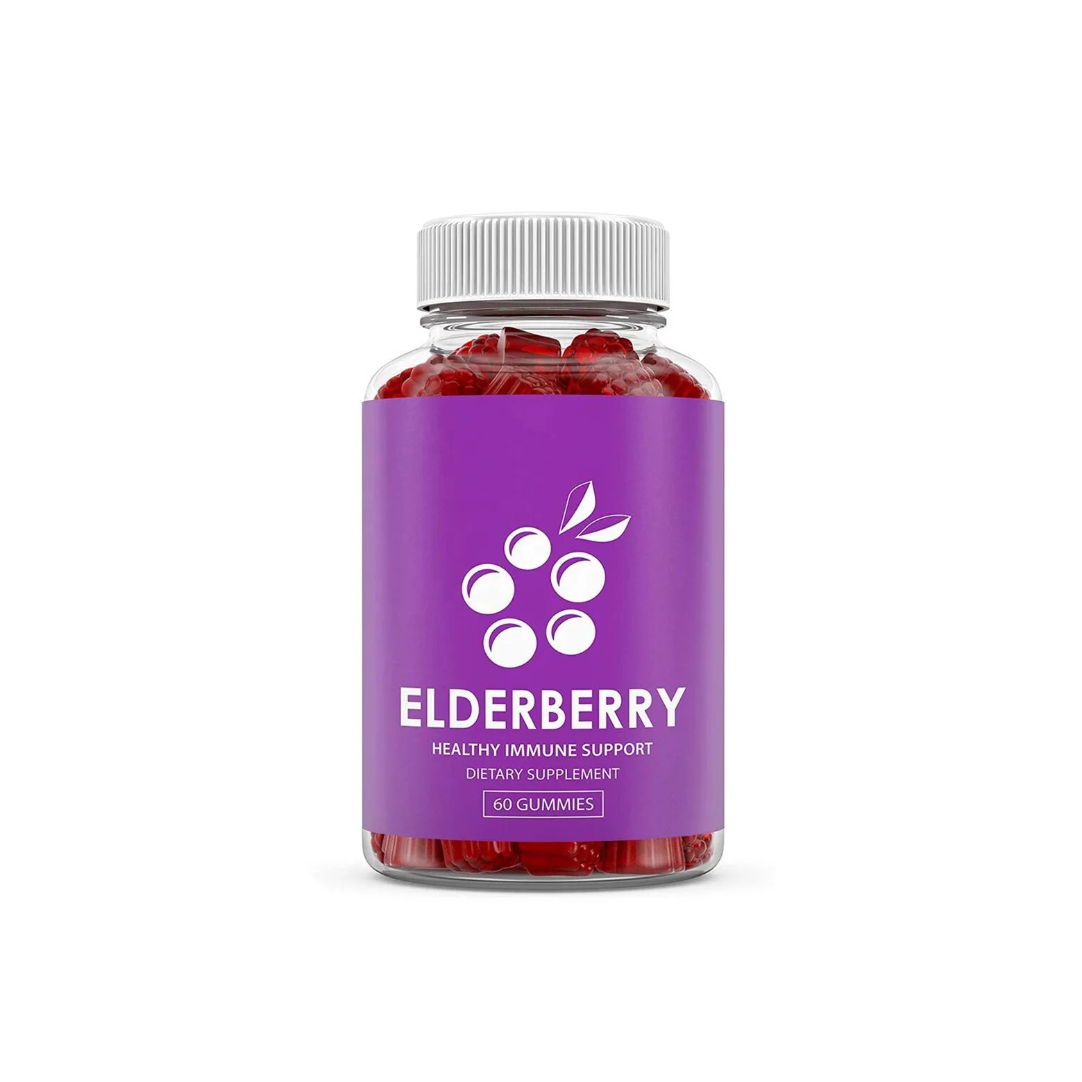 Private Label Gluten Free Organic Vegan Vitamins Zinc Black Elderberry Beauty Gummies Adults Antioxidants Immune Energy Support