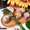 1Roll Fairytale in the Woods Series Vintage PET Handbook Landscaping Tape Mountain Plants Decoration DIY