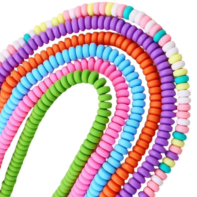 Factory Wholesale7mm Mixed Color Abacus Beads Polymer Clay Beads DIY Mobile Phone Chains Bracelets Jewelry Loose Beads