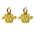 Jewelry Supplier Made Gold logo Pendant Fitting Zinc Alloy Handmade Small hang Charms for Keychains