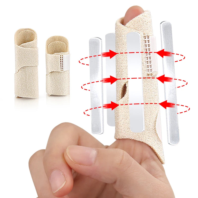 Trigger Finger Splint and Compression Sleeve Kit Adjustable Finger Brace Straightening Support for Arthritis Pain Relief