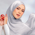 Fashion Malaysia Women Plain Hijab Scarf Muslim Pleated Glitter Shimmer Silk Shawl Chiffon Hijab
