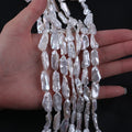 Wholesale 10-11mm Biwa Pearl Natural Baroque Freshwater Pearls Strand for DIY Necklace/Bracelet