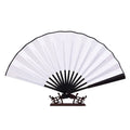 10-Inch Double-Sided Silk Folding Fan for Chinese Calligraphy & Painting White Blank Dance Fan Portable Bamboo Material