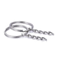 Stainless Steel/iron DIY Keychain High Polished Metal Split Ring Flat/round/triangle/flower Style Keyring with 4 Link Chains