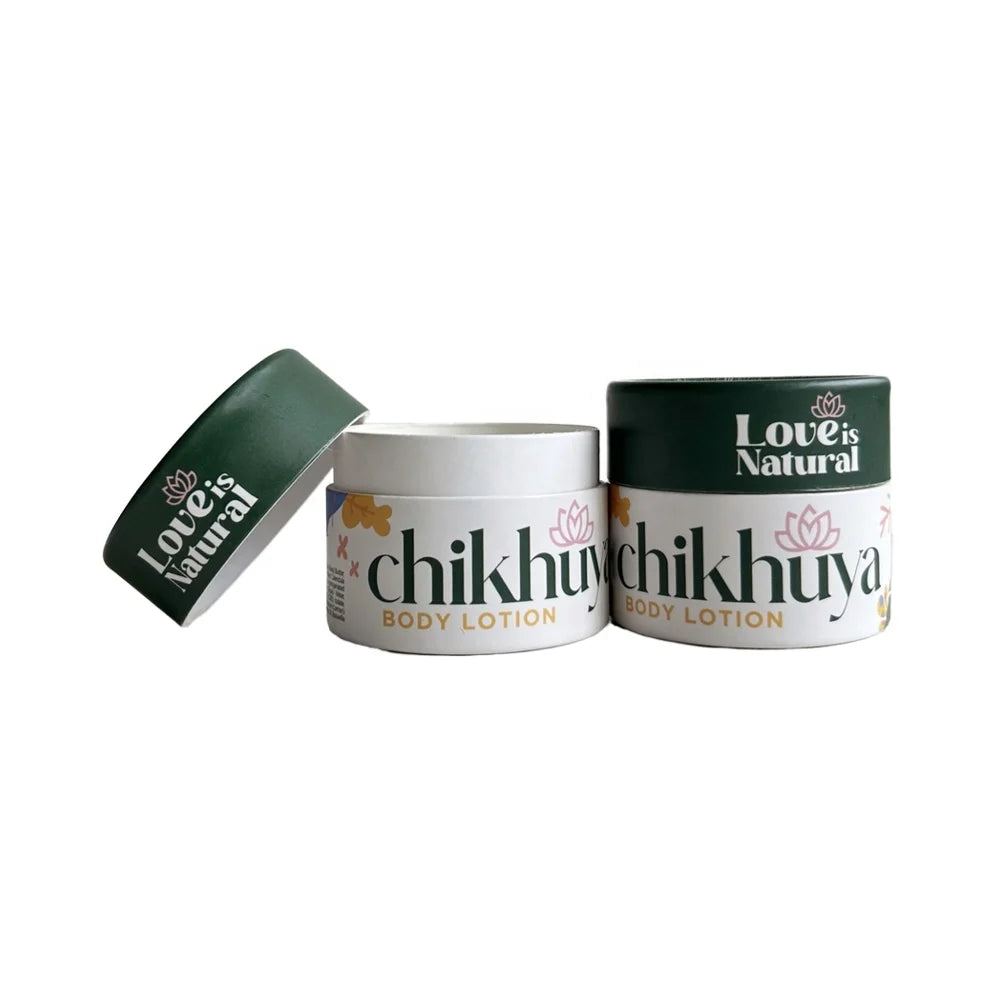 Customized Eco Friendly Cylinder Facial Cream Kraft Paper Round Box Cosmetics Cream Jar Empty Deodorant Cardboard Packaging Tube