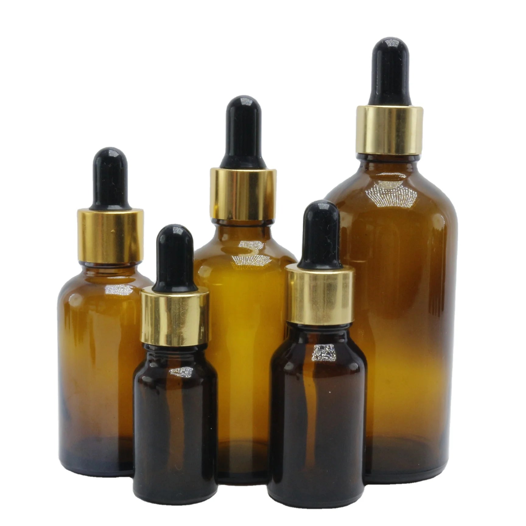 Cosmetic Packaging 30ml 50ml 100ml Hair Oil Essential Oil Perfume Glass Golden Rose Macarons Dropper Bottle for Skin Care