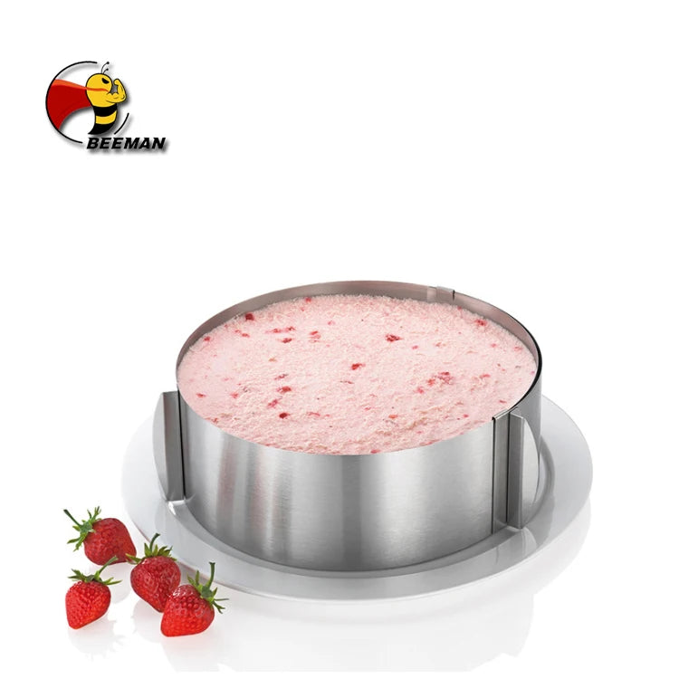 Beeman New Design AdjustCake Mould Round Able  Stainless Steel Cake Mould Round Mousse Ring for Baking Tools Kitchen Accessories