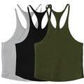 Men's Pure Color I-Shaped Training Vest Men's Loose Fitness Muscle Sports Tank Top Men's Custom Bodybuilding Vest