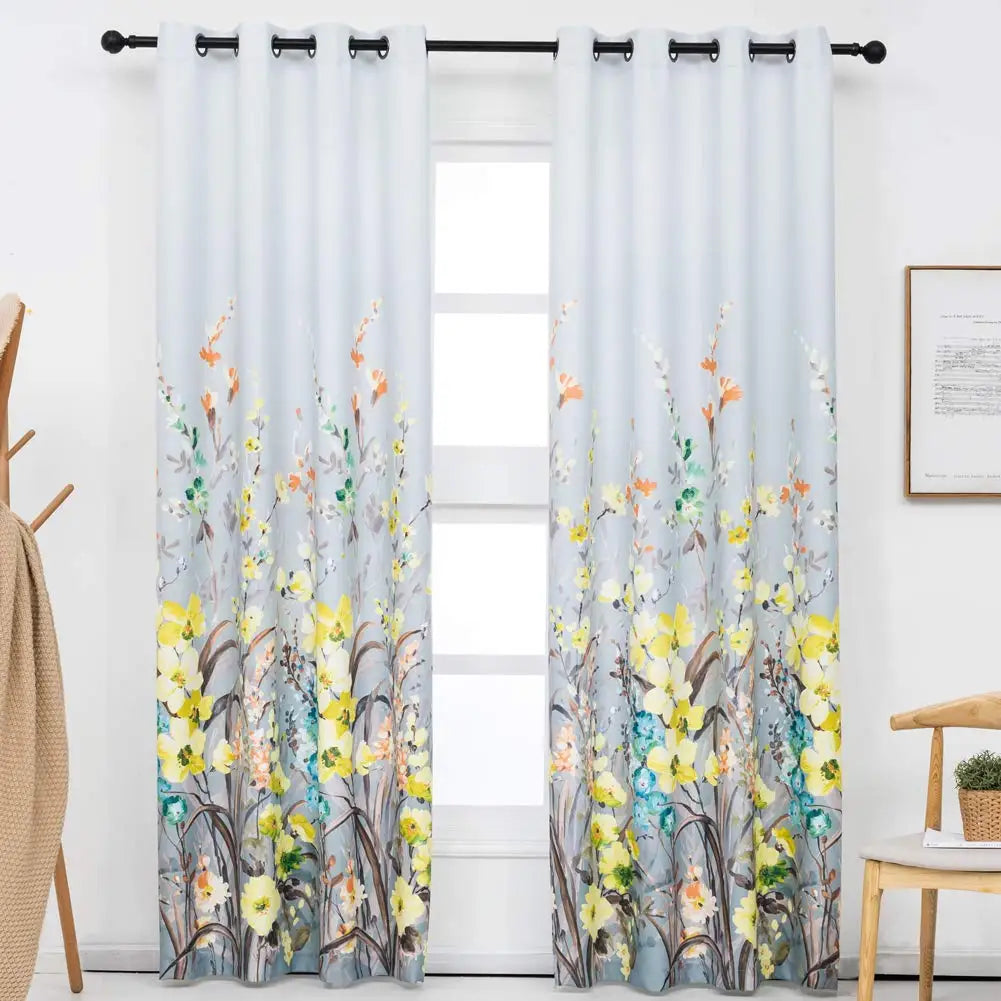 High Quality Custom Design Painting Floral Woven 100% Polyester Oxford Shop Window Modern Style Living Room Blackout Insulated