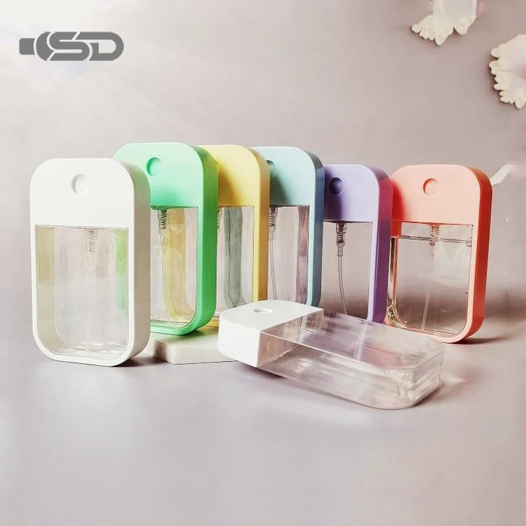 Custom 45ml & 50ml Portable Pocket Size Flat Plastic Mist Spray Bottle with Sealing Pump
