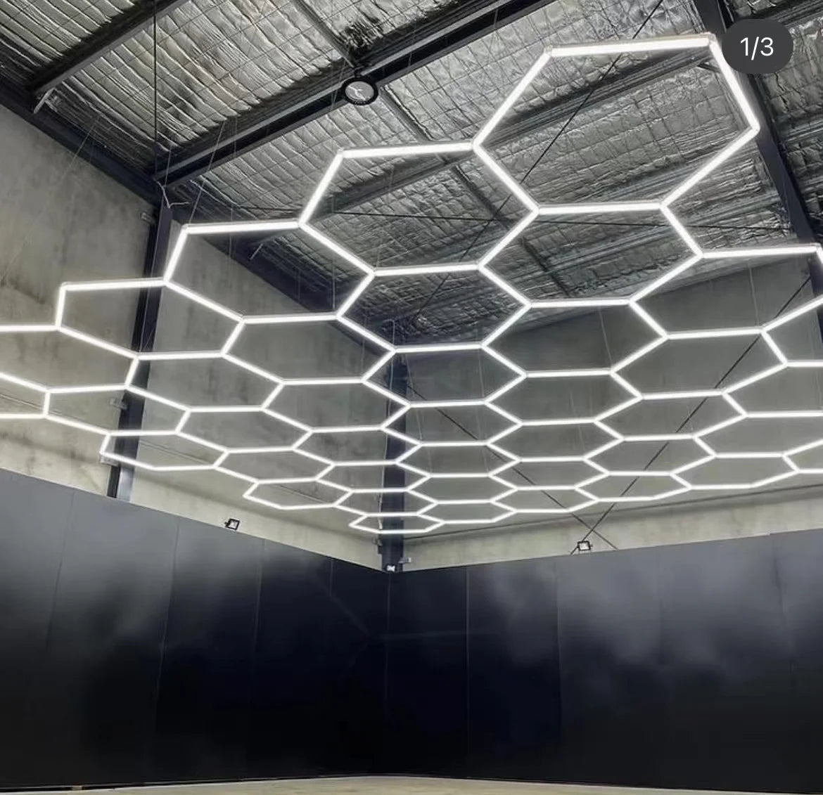 4.8M*2.4M Car Accessories Work Light Hexagon Garage Lighting Honeycomb Led Light