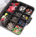 Fishing Tackle Boxes Kit 191pcs Fishing Hooks Multifunctional Fishing Tackle Kit Hooks Spoon Sinker Accessories Box Tools Set