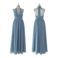 TEENYEE Charm Wedding Guest Slit Halter Deep V-Neck Party Women Bridesmaid Dresses Wedding Bridal Maids Dress