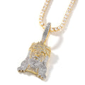 5A Gold Iced Bling CZ Religious Jesus Portrait Pendant Necklace Rhodium Brass Faith Charm for Men Hip Hop Christian Style Gift