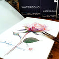 LD3696 Wholesale 100% Cotton Four-sides Sealant 41*31cm 350gsm 20 Sheets Portable Travel Painting Notebook Rough Watercolor Book