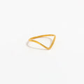 Fenny 18K Gold Plated Wholesale Dainty Irregular Fine Arrow Tail Fold Wear Stainless Steel Finger Ring Trendy for Women