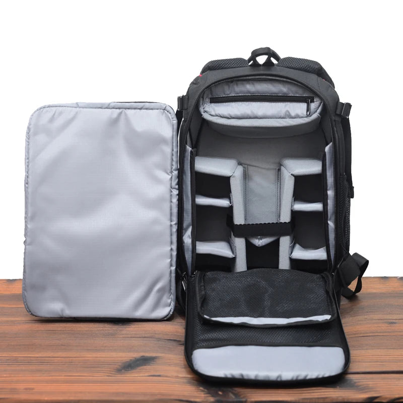 Soudelor Large Capacity DSLR Camera Backpack Waterproof Nylon Camera Storage Bag for Outdoor