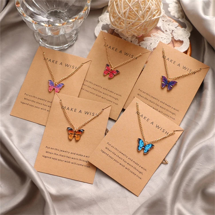 Fashionable Bohemia Alloy Butterfly Necklace Women Accessories Jewelry
