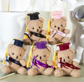 Dr.Graduation Bear Plush Keychains Toys Kawaii Pendant Souvenirs for Student Graduation Teddy Bear Stuffed Animal Keychain
