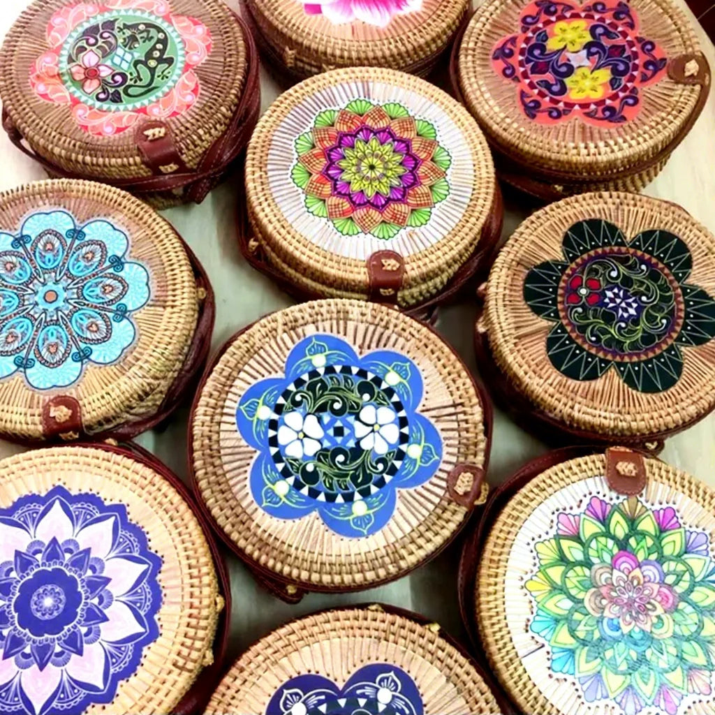 High Quality Eco Friendly Fashionable Handmade Rattan Bag Straw Handbag for Women