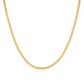 High Quality Non Tarnish Waterproof Women 18k Gold Plated Jewelry Stainless Steel Round Snake Chain Necklace