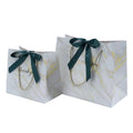 Custom Made Recyclable Marble Printing Coated Paper Shopping Bags Unique Packaging Bags