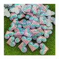 Glitter Heart Flatback Cabochon Rainbow Color Resin Charms for Woman Girls Drop Earring Hair Pin Making Accessories