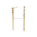 Pure Gold Earring AU750 18K Diamond Studs Earring Fine Jewelry Solid Yellow Gold Earrings Popular Design
