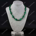 Great Varieties Wholesale Flat Oval Necklaces Jewelry Gemstone With Alloy Findings Rondelle Spacer