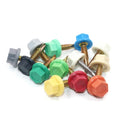 SDPSI DCTGalvanized Colorful  Cap Nylon Self Drilling Roofing Tek Tapping Sheet Metal Screw With Plastic Washer