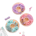 Hot Selling Office & Student Multifunctional Binding Stationery Set Color File Binder Paper Clip & Donut Pushpin Combo