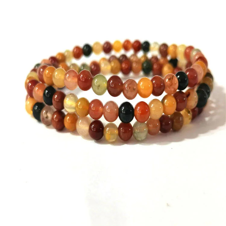 Three Circle Crystal Bracelet Tourmaline  Lucky Bracelet Three Circle Aurora Super Seven Bracelet