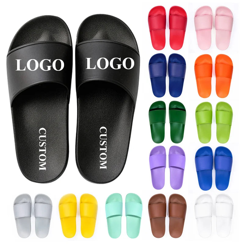 Custom Logo Winter Lightweight Waterproof Cushioning Rubber PVC Fashion Designers Slide Sandals Footwear Women Customization